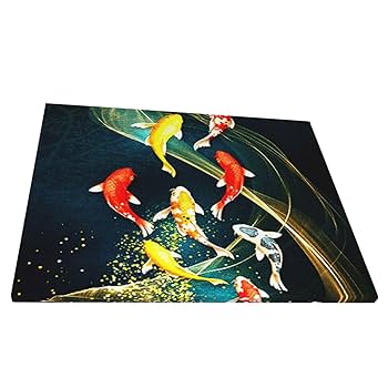 福引きの鯉 リビングルーム装飾画 玄関装飾画背景装飾画ii Amazon.co.jp: アートパネル 壁掛け おしゃれ 和風 赤鯉